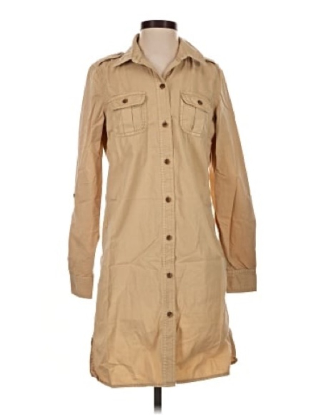 Polo Jeans Co. by Ralph Lauren Casual Tan Shirt Dress Size M